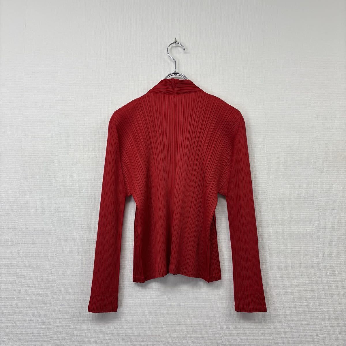 PLEATS PLEASE ジャケット レッド系 サイズ3 良品 PLEATS PLEASE ISSEY MIYAKE プリーツプリーズ イッセイミヤケ