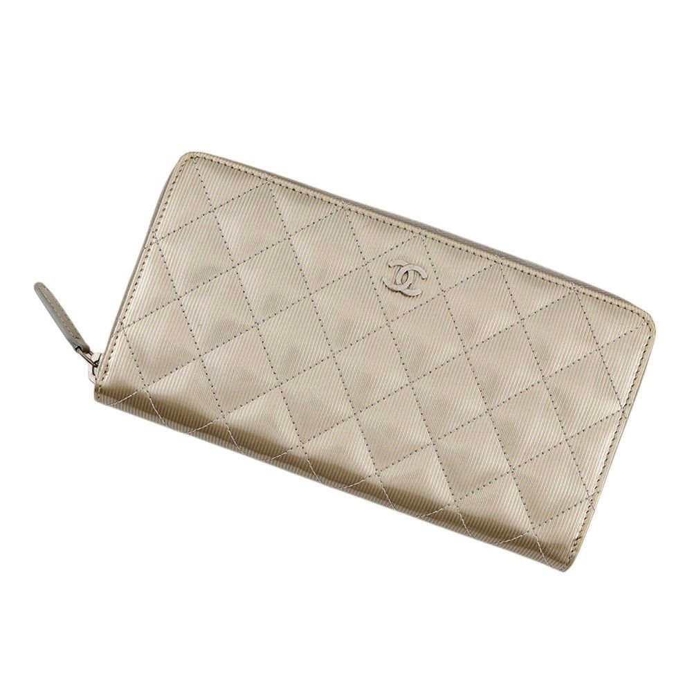 シャネル 長財布 マトラッセ クラシック ロング ジップ ウォレット ココマーク パテント A50097 財布
