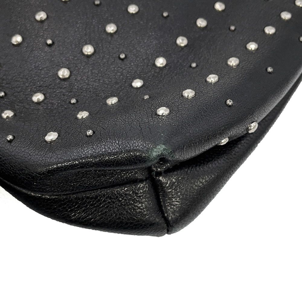 ジミーチュウ クラッチバッグ スタッズ レザー JIMMY CHOO 黒