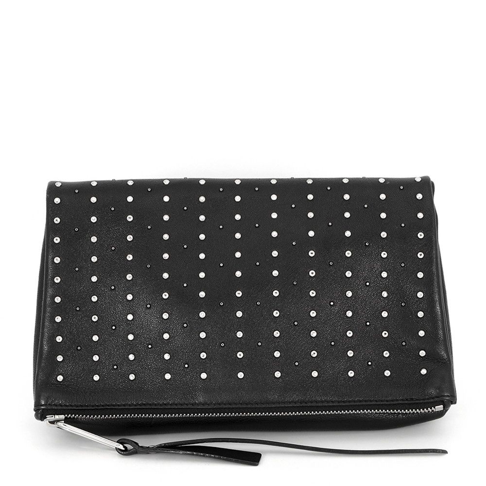 ジミーチュウ クラッチバッグ スタッズ レザー JIMMY CHOO 黒 20,025円