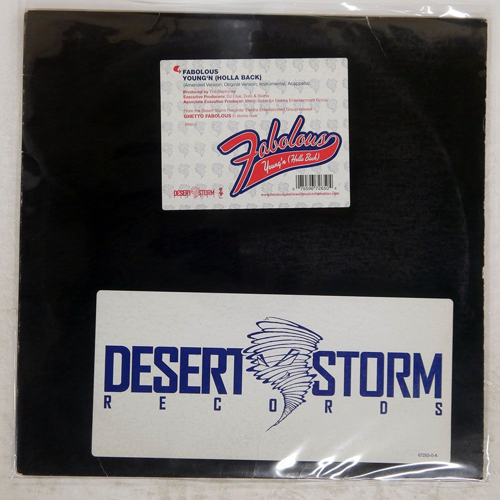 米 US盤 FABOLOUS/YOUNG'N (HOLLA BACK)/DESERT STORM 672650 12
