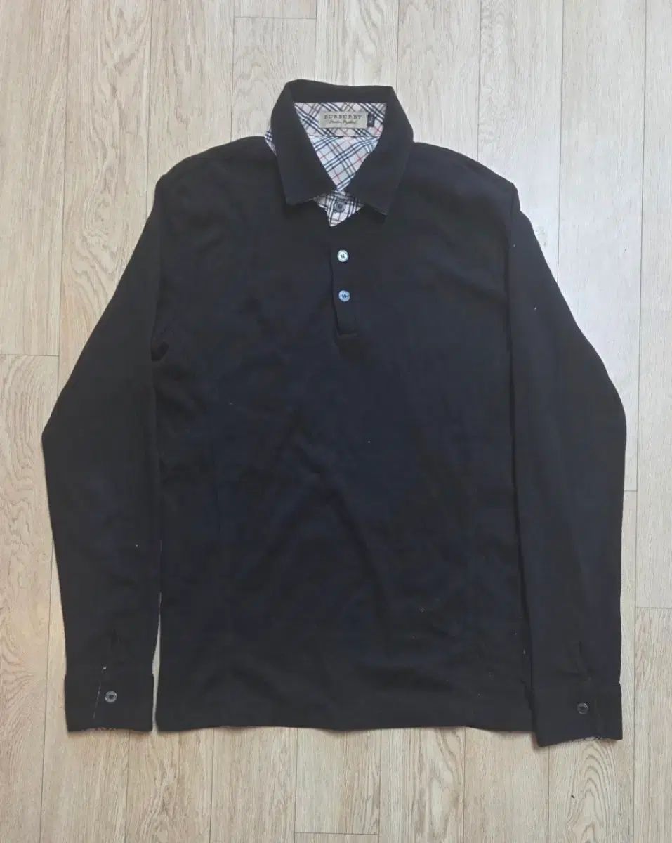 未使用 バーバリー ロンドン チェック柄 カラ 長袖Tシャツ XL (90程度) 8,475円