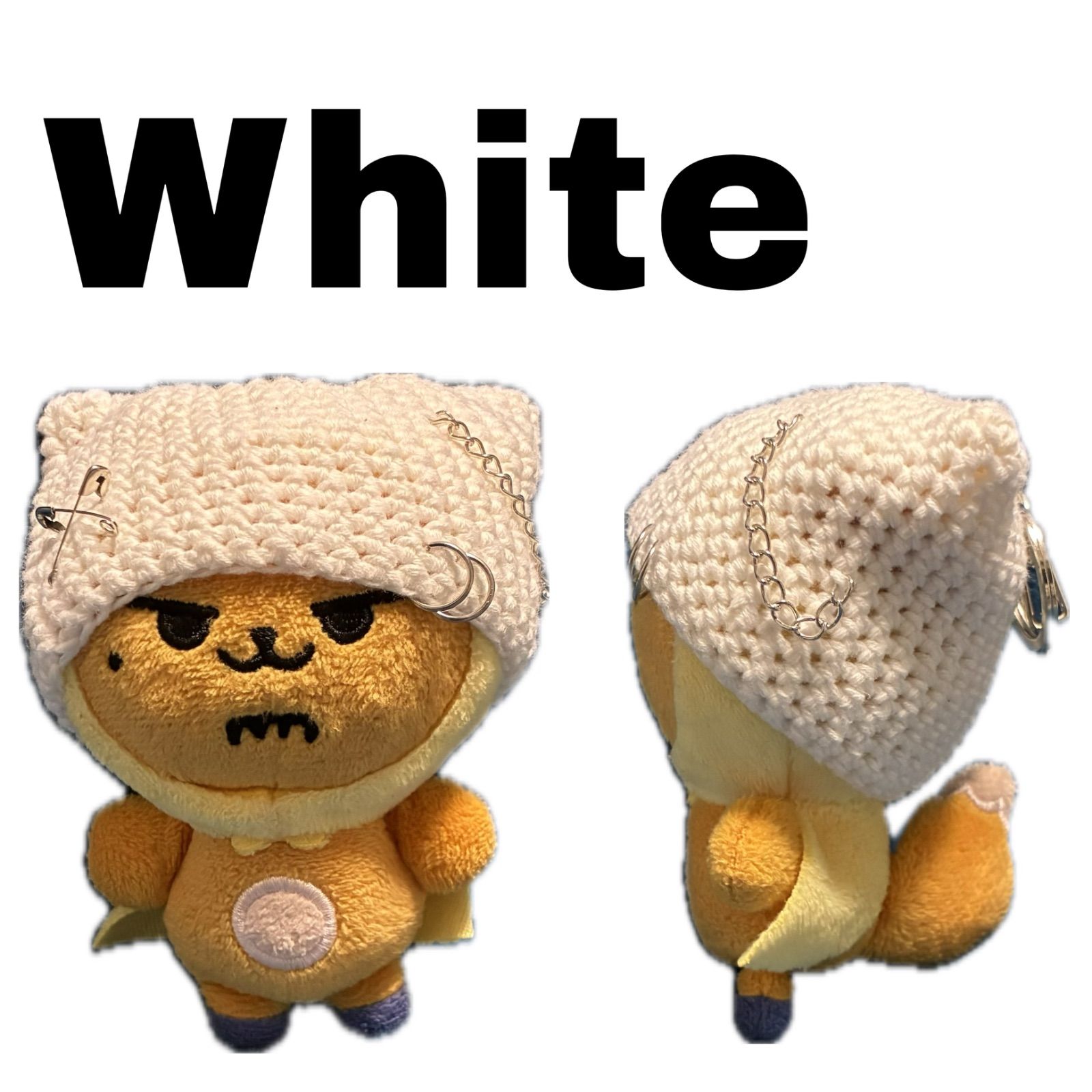 TXT プルバトゥ ファンチュン ホワイト 猫耳帽子 パーツ付き ぬい服