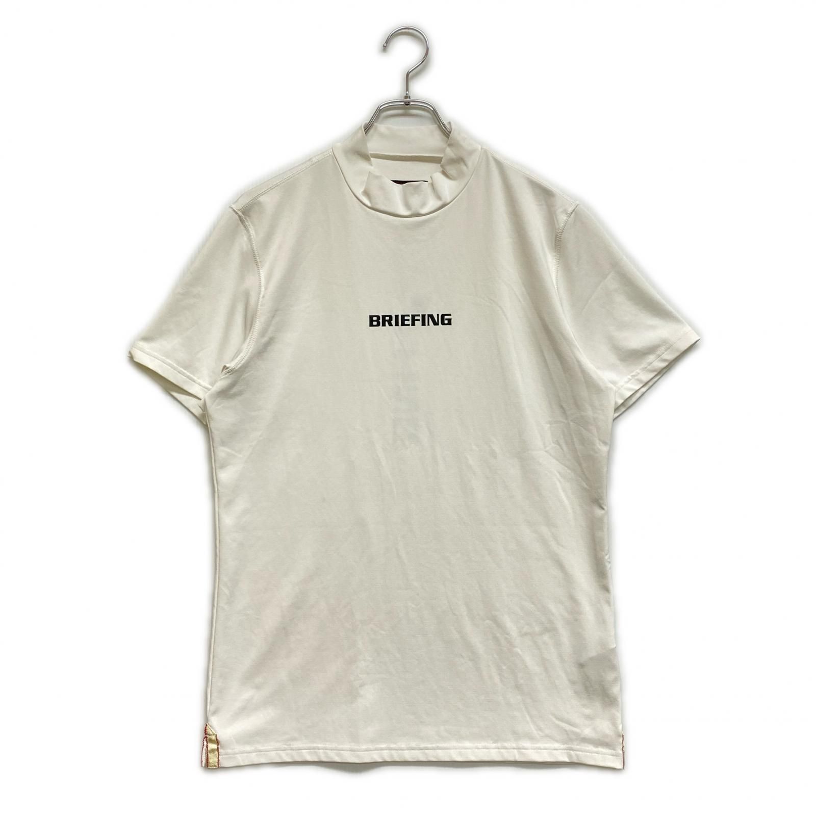 中古 メンズ ブリーフィング BRIEFING 半袖シャツ M ホワイト モック
