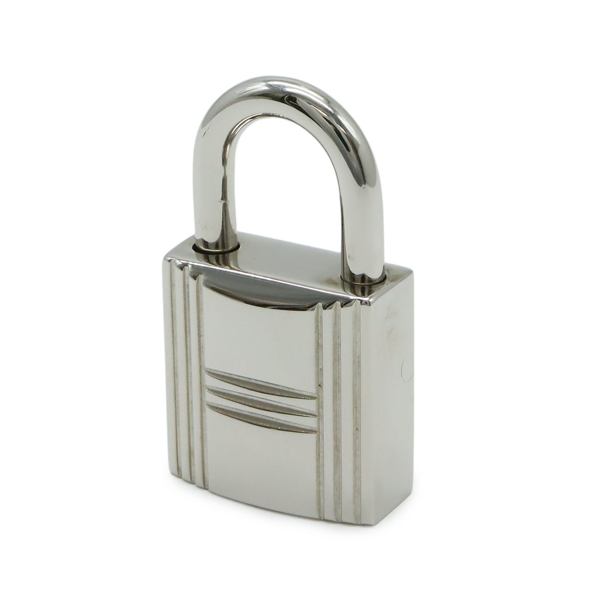HERMES エルメス カデナ パドロック 南京錠 No.107 鍵 カギ キー付き メタル シルバー HERMES エルメス カデナ パドロック 南京錠 No.107 鍵 カギ キー付き