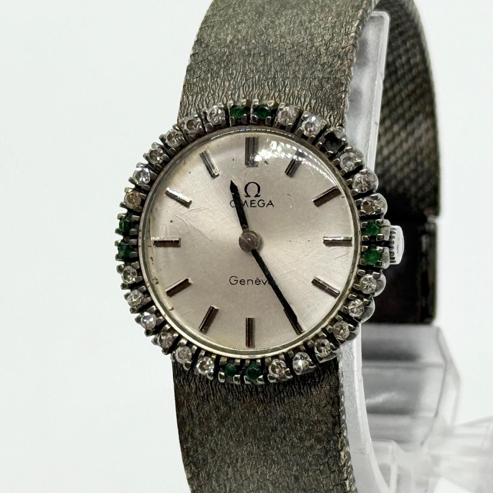 OMEGA オメガ Geneve ジュネーブ シルバー 手巻き レディース 腕時計 稼働品