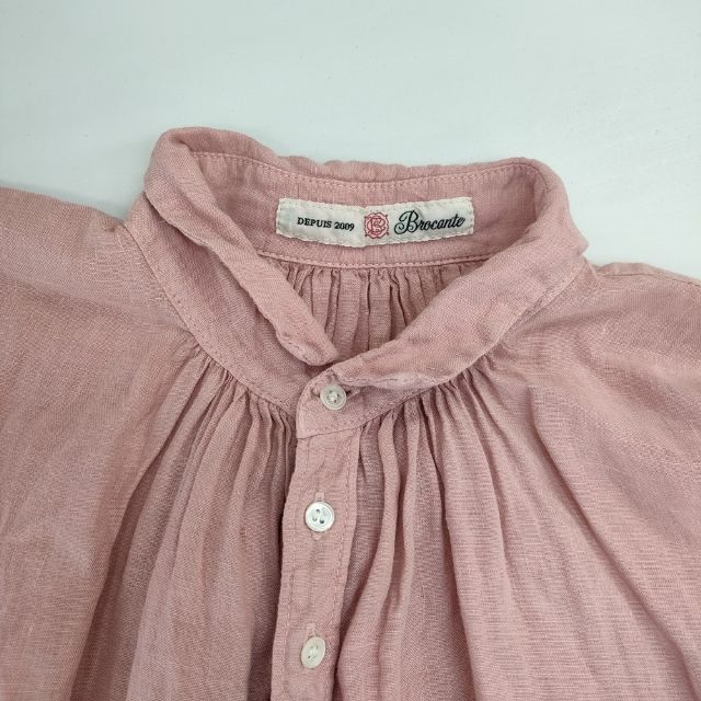 Brocante / リネンキャンバスグランシャツ fogy pink Brocante リネンキャンバスグランシャツ 定価15400円 38-042L ブラウス