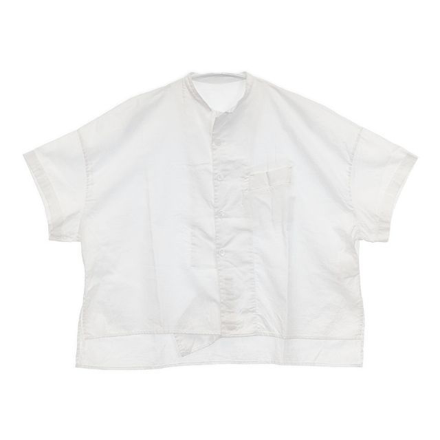 Y's BORN PRODUCT THIN COTTON TWILL HALF SLEEVE BOX SHIRT YY-B81-003 半袖シャツ 24SS ホワイト レディース ワイズ/Yohji【中古】6-0422S∞