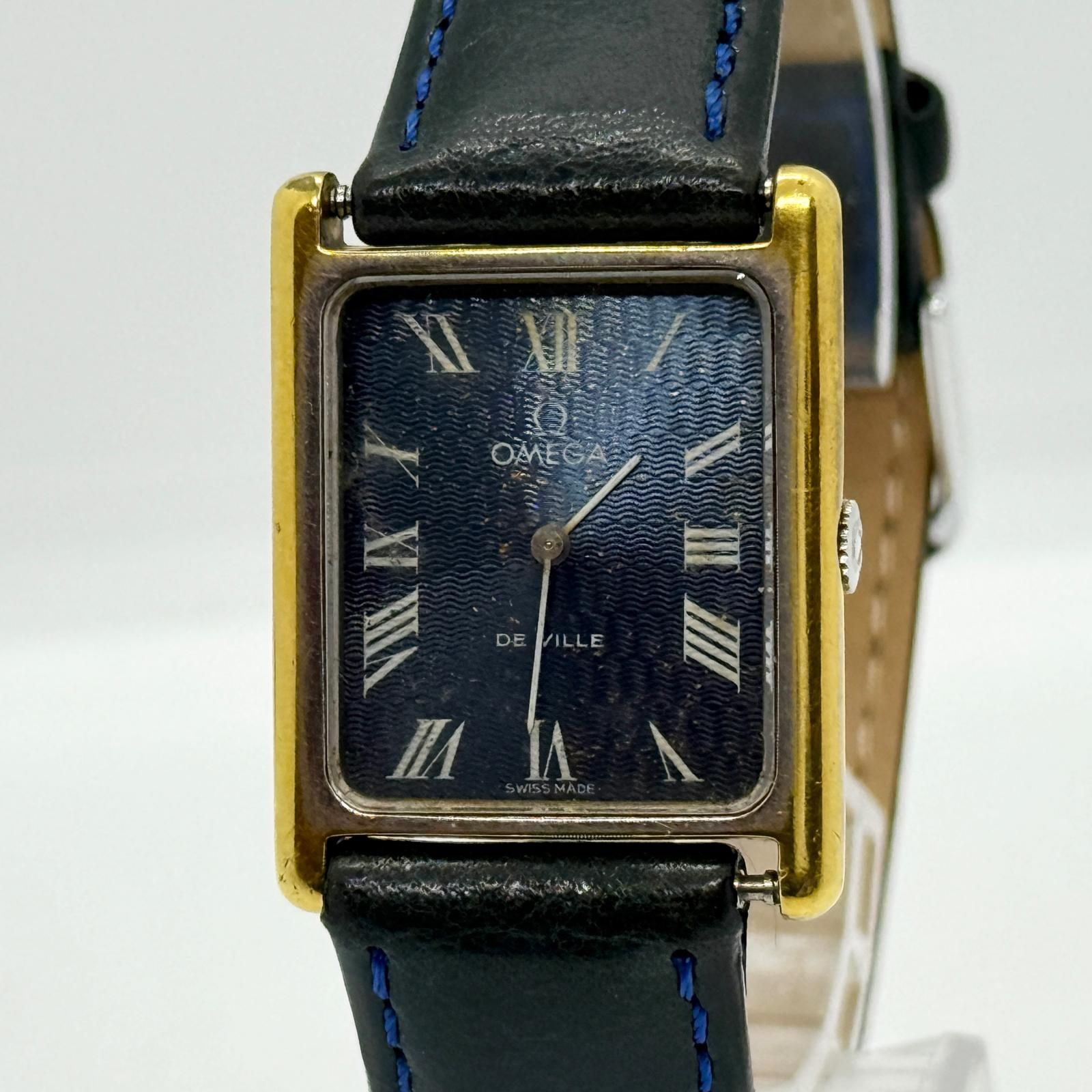 OMEGA オメガ DE VILLE デヴィル ネイビー 手巻き レディース 腕時計 稼働品