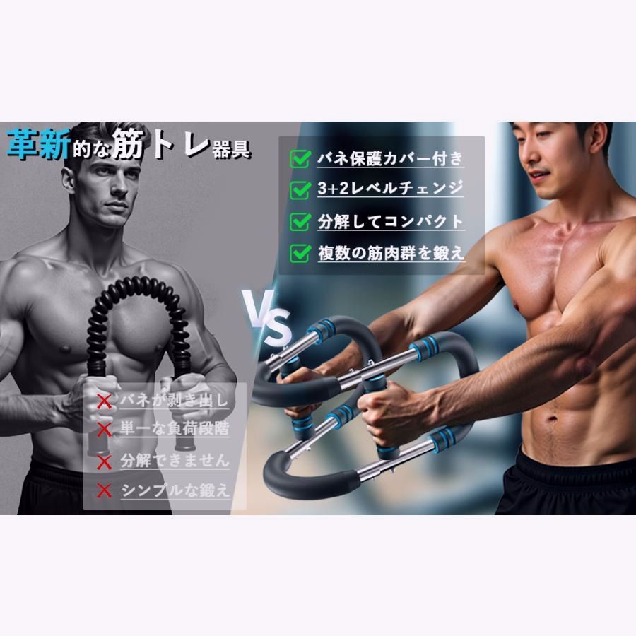 送料無料】2025新登場モデル 筋トレ器具 5段階強度調節 25-65KG