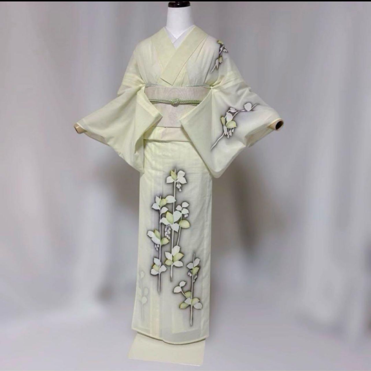 【美品】東レシルック 絽 訪問着 フルセット 夏着物 淡色 上品　正絹袋帯付 美品】東レシルック 絽 訪問着 フルセット 夏着物 淡色 上品 正絹袋帯
