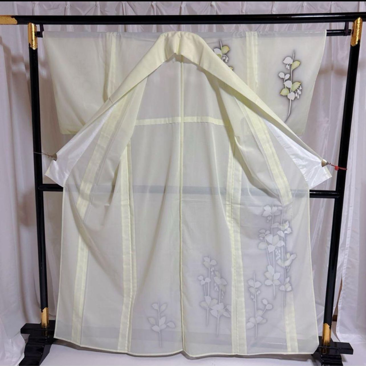 美品】東レシルック 絽 訪問着 フルセット 夏着物 淡色 上品 正絹袋帯