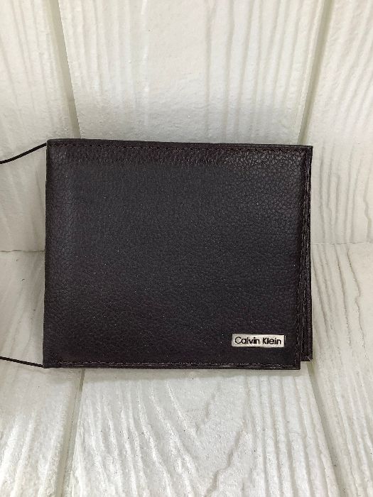 H2 Calvin Kleinカルバンクライン 2折 小銭入付 財布 79215BRN レザー財布 ブラウン 箱付き 現状品