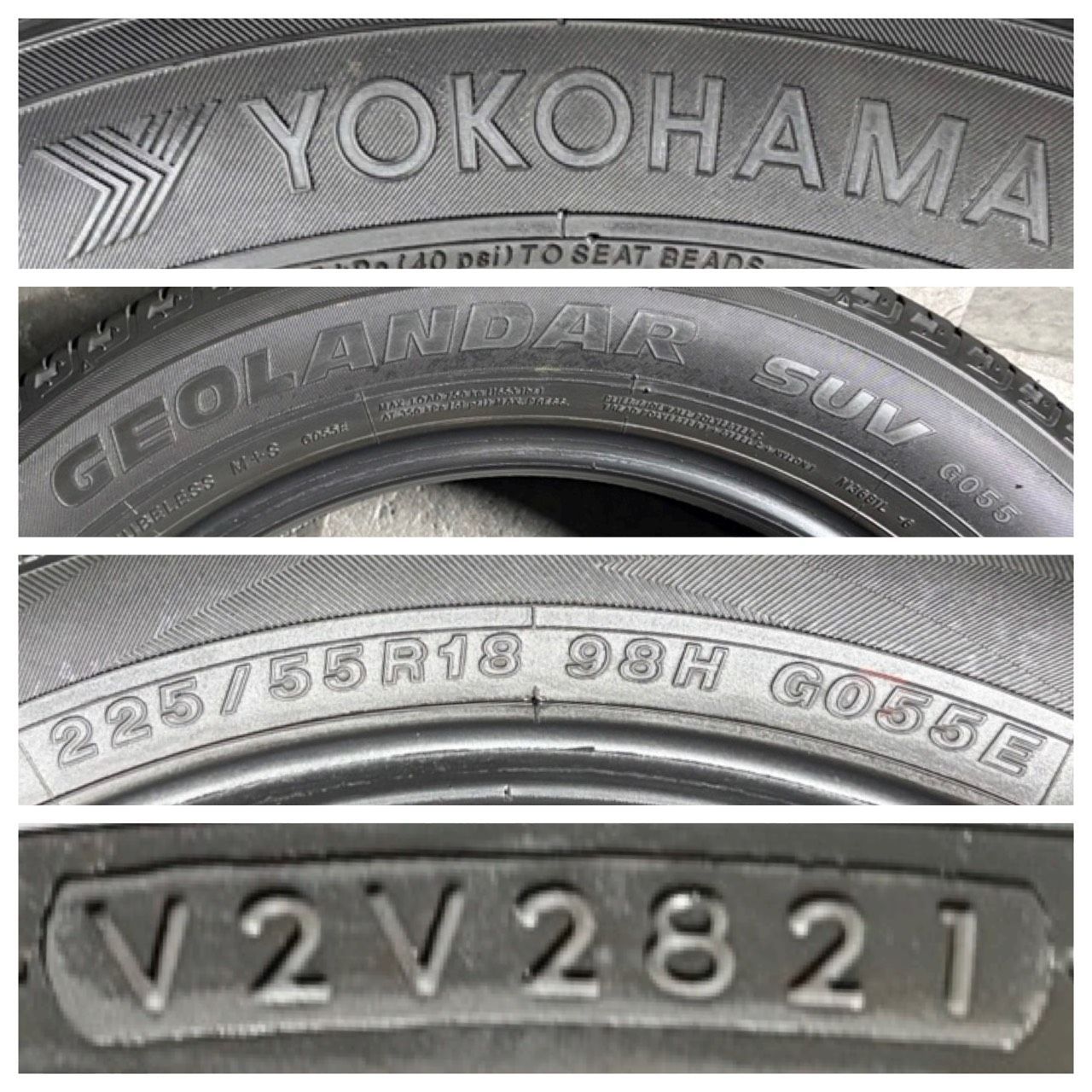 ヨコハマタイヤ 225/55R18 G055E 4本 ヨコハマタイヤ 225/55R18 G055E