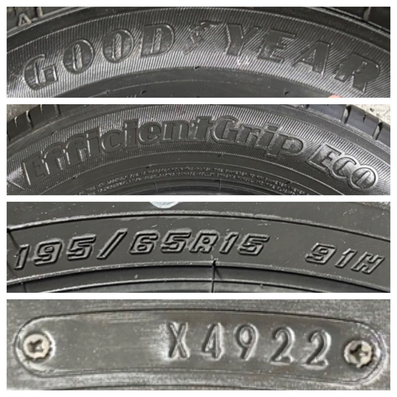 うっすらイボ 2022年製 約9.5～9.8分山 グッドイヤー GOOD YEAR エフィ 