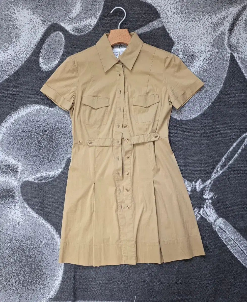 MAX MARA マックスマーラ ピンタック デザインテープ 麻 シャツ タック ONE PIECE 55