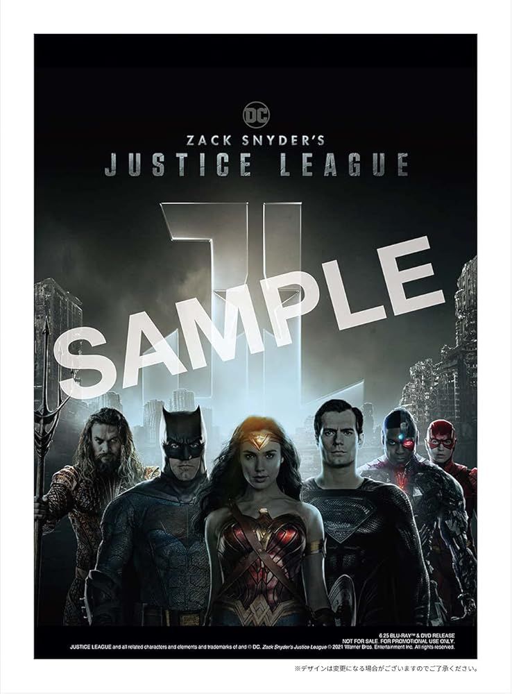 限定初回仕様 ジャスティス・リーグ:ザック・スナイダーカット ブルーレイ (2枚組/日本限定ジムリー作画コミックブック&ポストカード付ミニポスター付