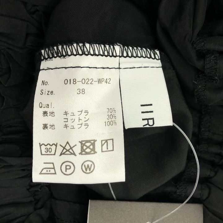 IIROT (イロット) CUPRO COTTON BALLONE PANTS キュプラコットン バルーンパンツ 018-022-WP42 ブラック 38