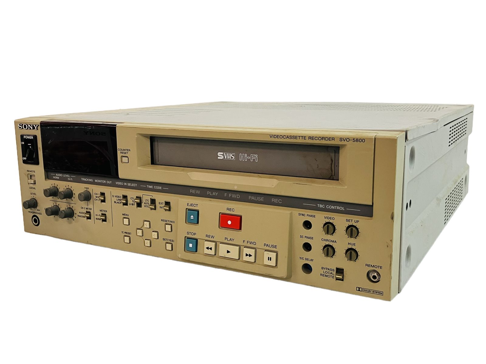 SONY SVO-5800 業務用 S-VHS ビデオカセットレコーダー 編集機 家電 映像 ソニー ジャンク C11067031