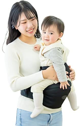 ヒップシート 抱っこ紐 【保育士&小児科医W推薦】 肩紐無し 補助ベルト有り ベビーシート 収納 ベビーキャリア 赤ちゃん 20kg 【極厚腰クッション】 軽量 メッシュ ラウチェ 日本語説明書付き (ブラック)pms 5fdf6abb