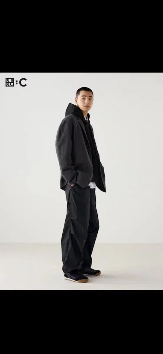 新品 UNIQLO U ワイ U パラシュート パンツ ブラック
