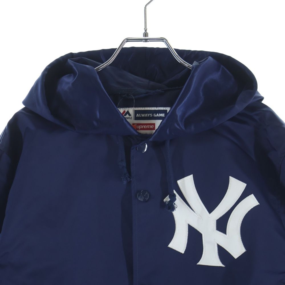 SUPREME (シュプリーム) 15SS ×Majestic NY Yankees Satin Hooded