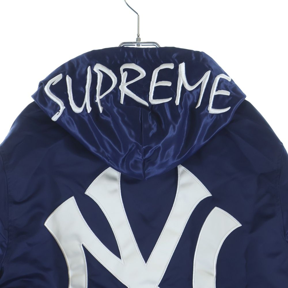 SUPREME (シュプリーム) 15SS ×Majestic NY Yankees Satin Hooded