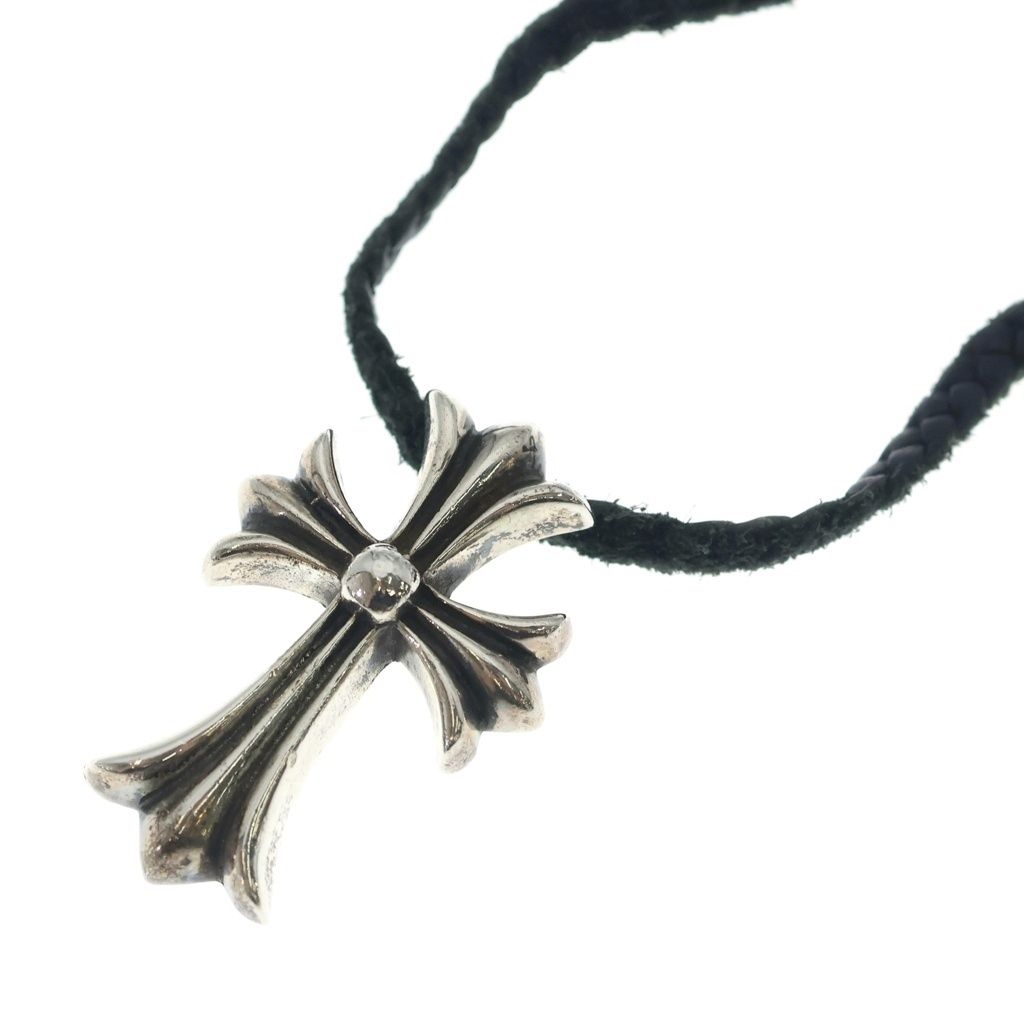 CHROME HEARTS (クロムハーツ) CH CRS SMLスモールCHクロス BC ボロチップブレイド ネックレス シルバー BCA220