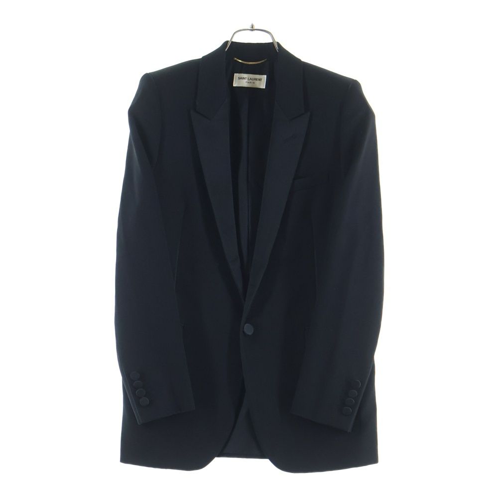 SAINT LAURENT PARIS (サンローランパリ) ラペル切替 スモーキングテーラードジャケット ブラック 535995 Y399W