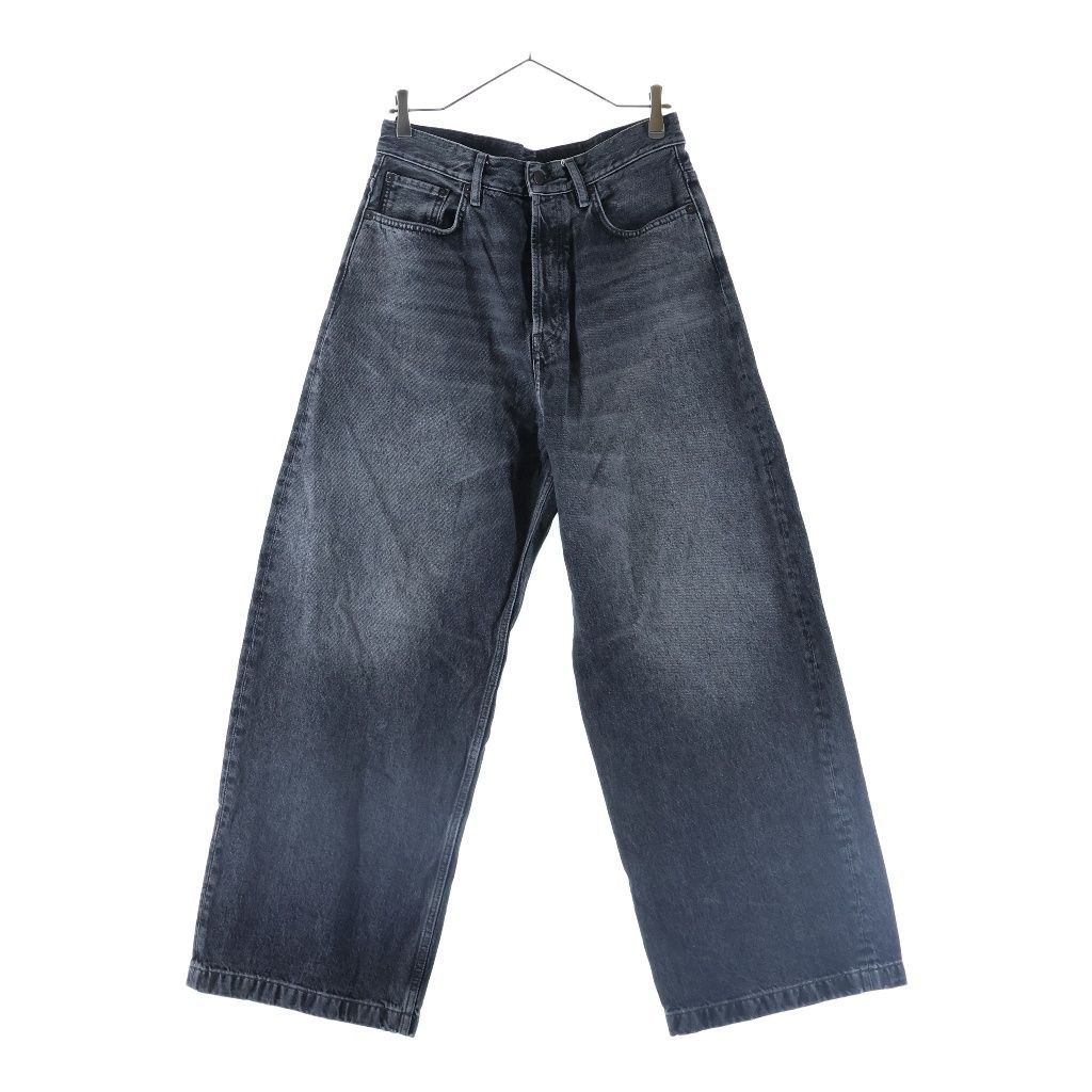 Acne Studios (アクネ ストゥディオズ) 1989 loose fit jeans ash Blcak B00322 ワイドデニム ブラック