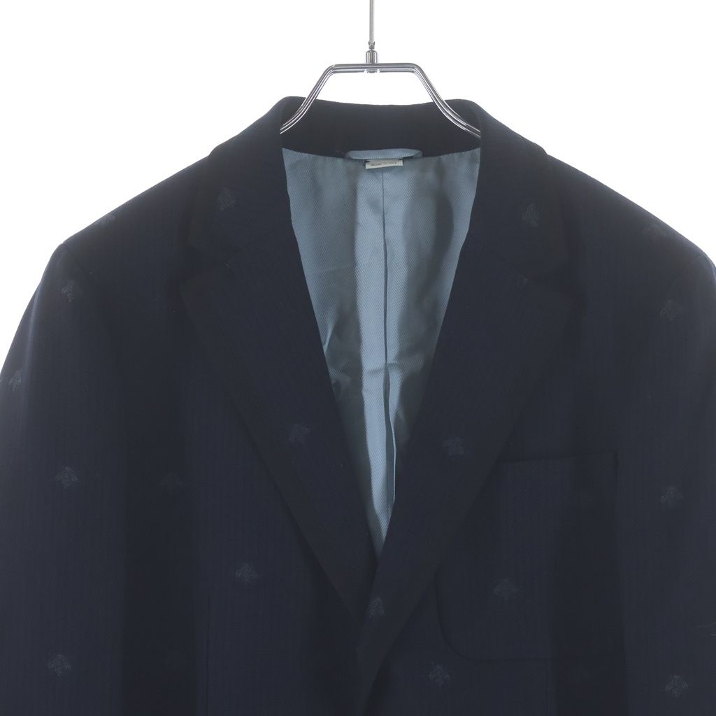GUCCI (グッチ) 総柄 2B シングル テーラードジャケット ネイビー