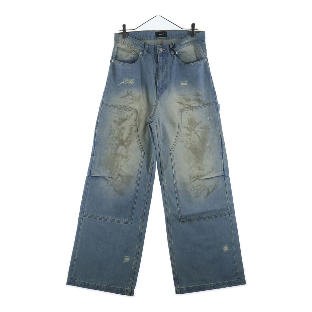 BREATH (ブレス) 26SS COATING DOUBLE KNEE DENIM PANTS コーティングデニムカーゴパンツ インディゴ BR26SS-P1001
