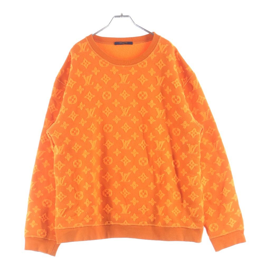 LOUIS VUITTON (ルイヴィトン) 19AW Full Monogram Jacquard Crewneck Knit Sweater RM192M NPN HHY14W フルモノグラムジャカードクルーネックニットセーター オレンジ