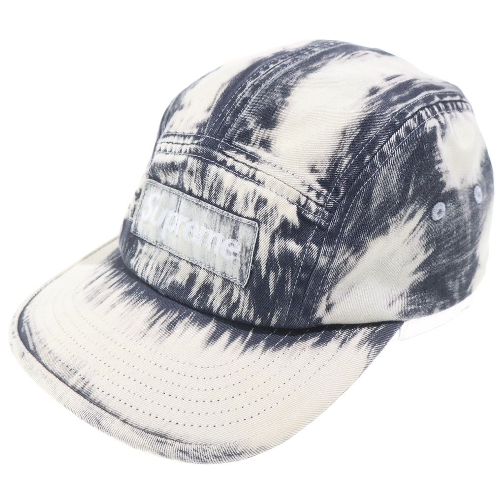 SUPREME (シュプリーム) 24SS Bleached Chino Camp Cap Black ブリーチ チノキャンプ キャップ ホワイト/ブラック