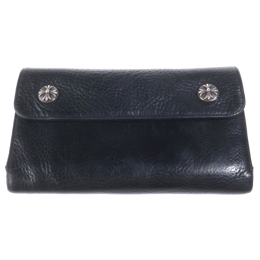CHROME HEARTS (クロムハーツ) WAVE ウェーブ レザーウォレット 財布 ブラック
