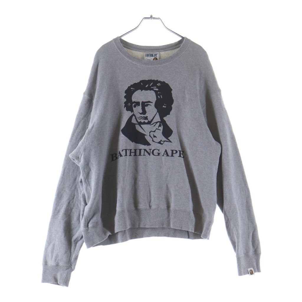 A BATHING APE (アベイシングエイプ) 22SS クラシック ベイシングエイプ リラックスフィット ロゴプリントクルーネックスウェットシャツ 001SWI701003M