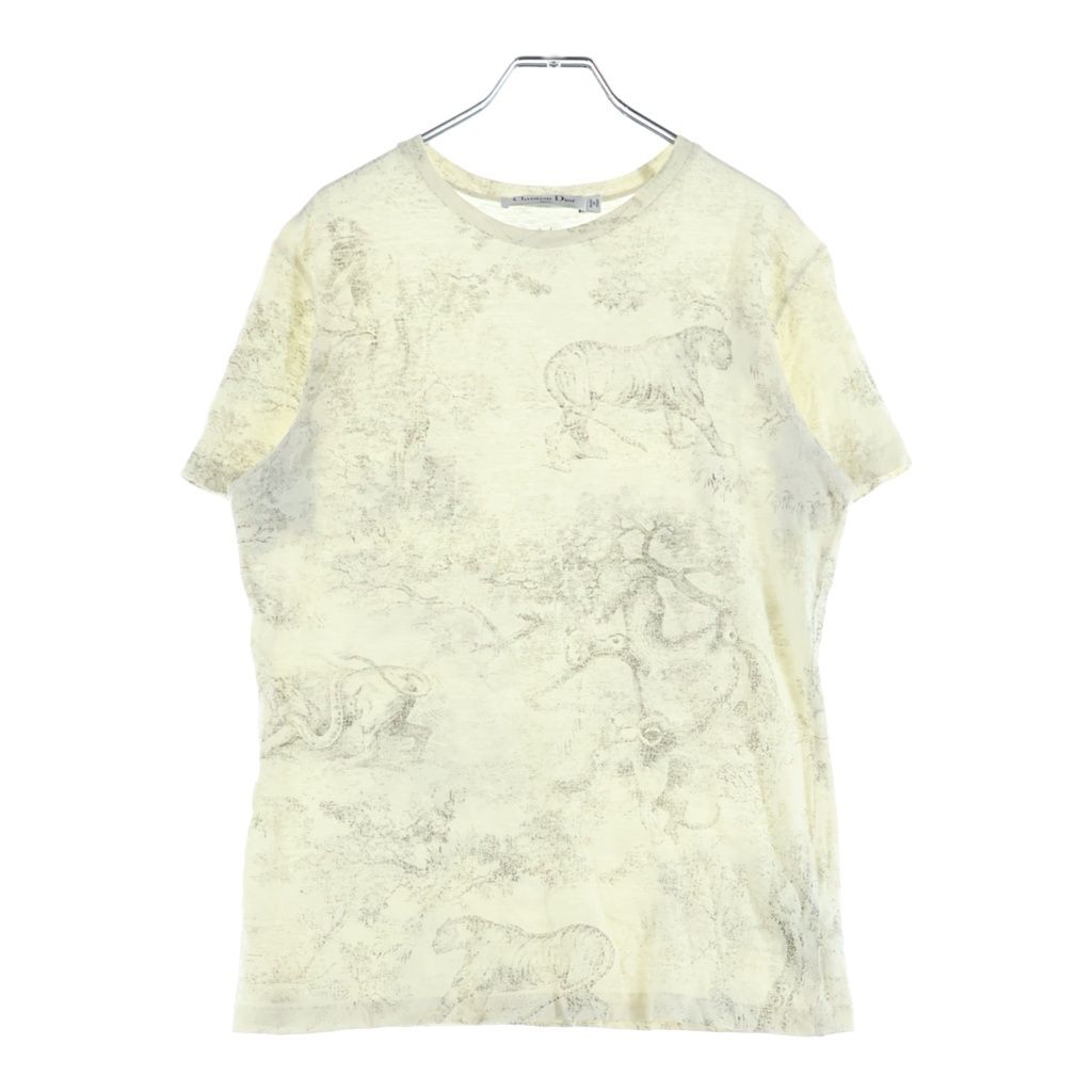 Christian Dior (クリスチャンディオール) 19SS Toile de Jouy トワルドゥジュイ 半袖Tシャツカットソー ホワイト 943T03A4431