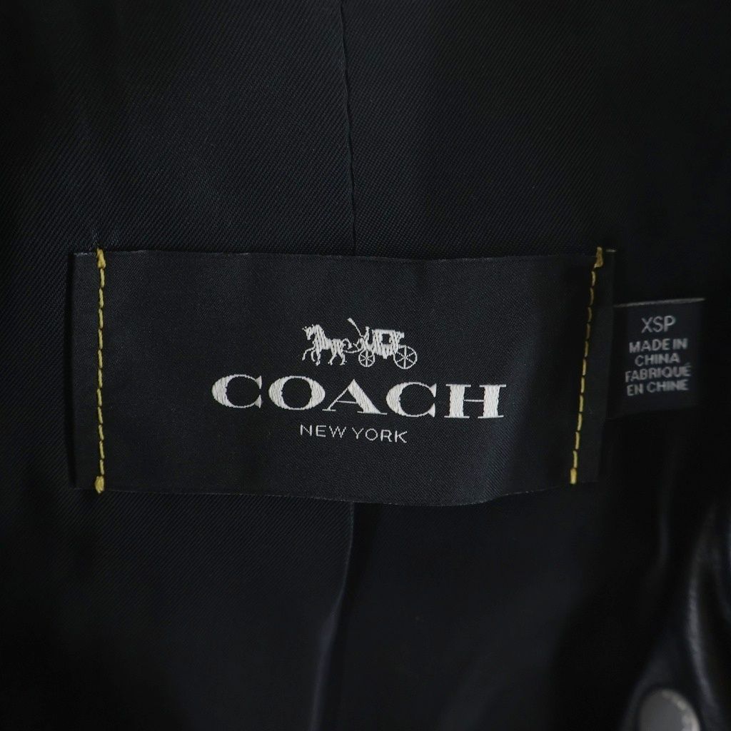 COACH (コーチ) シープスキン ダブルライダースジャケット レザー