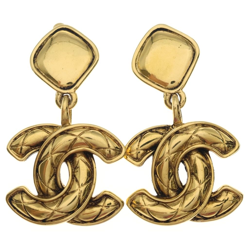 CHANEL (シャネル) ココマーク ココクラッシュ ドロップ イヤリング ゴールド
