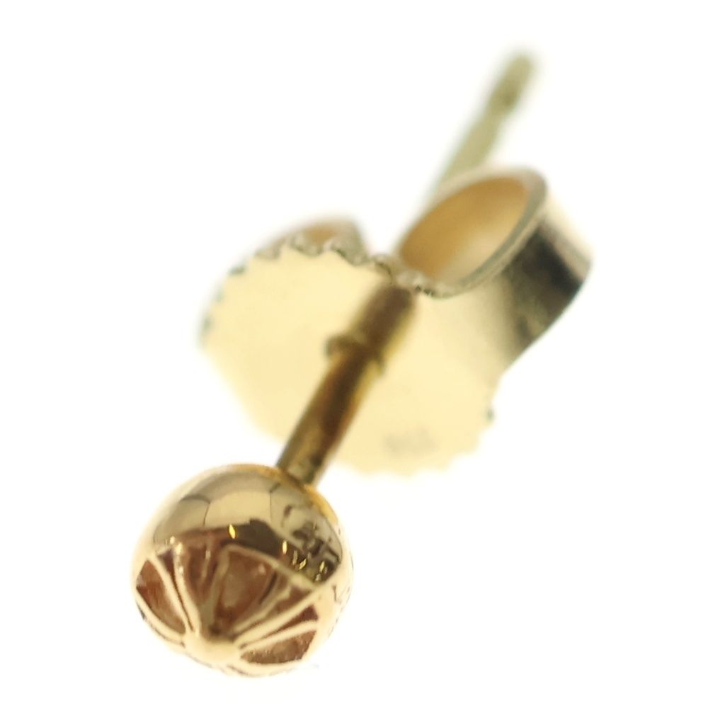 CHROME HEARTS (クロムハーツ) 22K STUD CRS BALL MINI ミニクロスボールスタッド ゴールドピアス