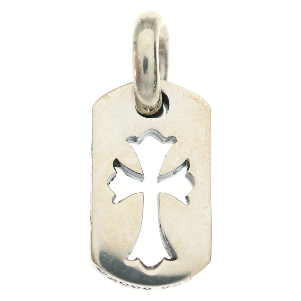 CHROME HEARTS (クロムハーツ) DT TNY CO CRS タイニーカットアウトクロスドッグタグ チャーム ペンダントトップ シルバー BCA252