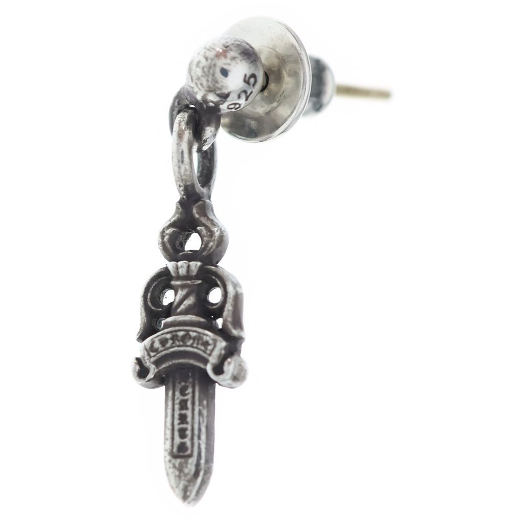 CHROME HEARTS (クロムハーツ) DRP STCK DGGR スタックダガードロップ ピアス シルバー