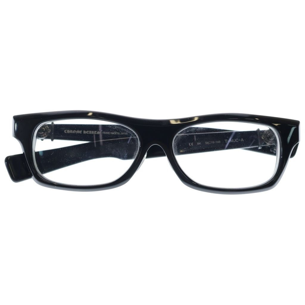 CHROME HEARTS (クロムハーツ) T-NUC-A BSフレア メガネ アイウェア 眼鏡 ブラック/シルバー ※度入り