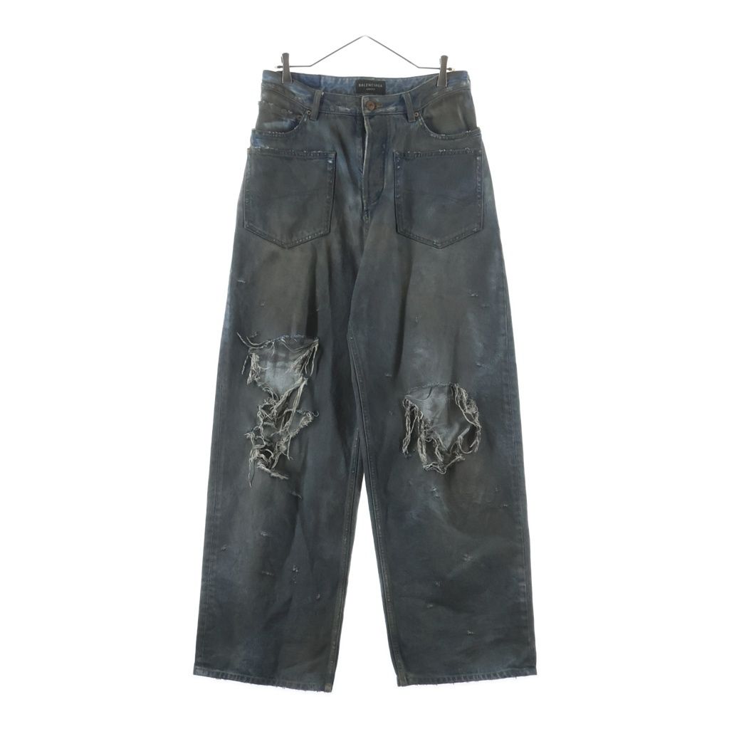BALENCIAGA (バレンシアガ) 23AW PATCHED POCKET BAGGY JEANS パッチポケットバギージーンズ デニム ボトムス インディゴ 751111