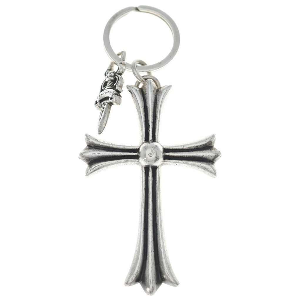 CHROME HEARTS (クロムハーツ) CH CRS LG&No5 DGGR ラージクロス #5ダガーキーリング シルバー