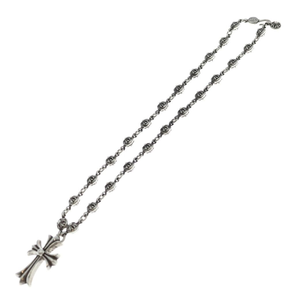 CHROME HEARTS クロムハーツ #1 CRSBL CHN SML CH CRS クロスボールチェーン スモールCHクロス ネックレス シルバー BCA193 CHROME HEARTS (クロムハーツ) #1 CRSBL CHN SML CH CRS クロスボール