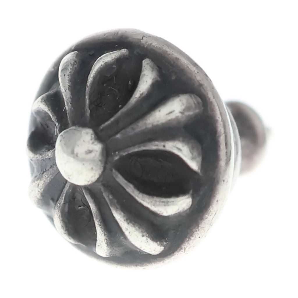 CHROME HEARTS (クロムハーツ) STUD CRSBLL クロスボールスタッドピアス シルバー BCA110