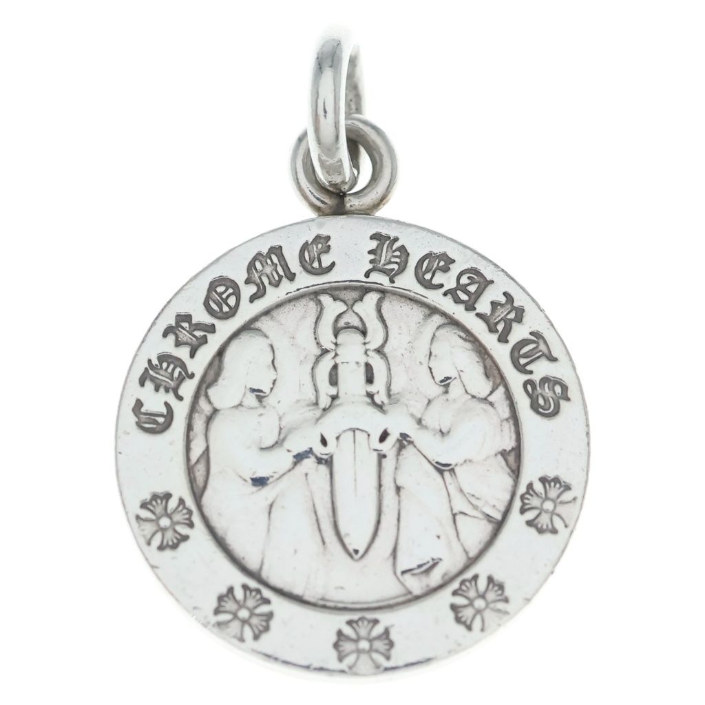 CHROME HEARTS (クロムハーツ) CHRM ANGL MDL V2 エンジェルメダルチャーム ペンダントトップ シルバー BCA229
