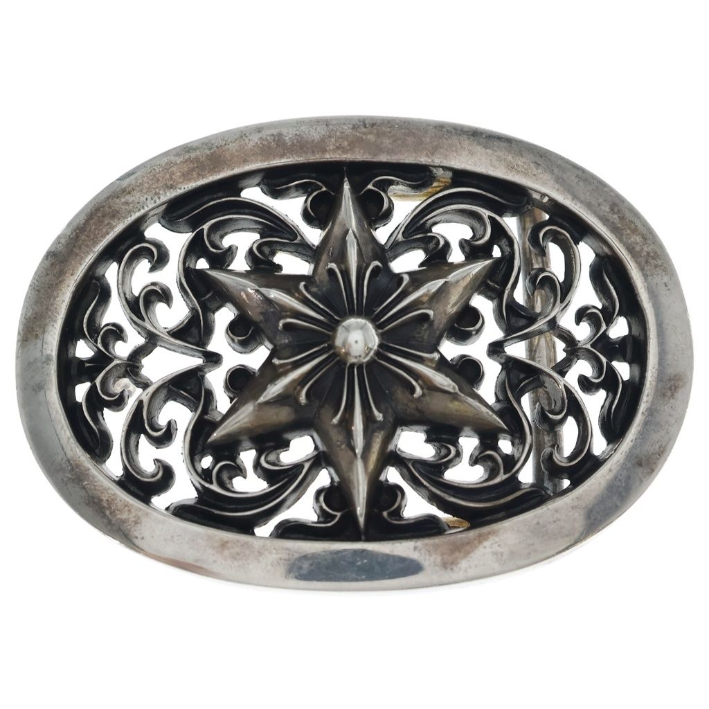 CHROME HEARTS (クロムハーツ) OLD BUCKL OVAL STAR1.5 オールド 1.5クラシックオーバルスター シルバーバックル -