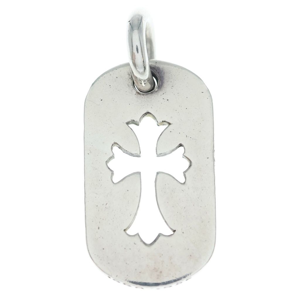 CHROME HEARTS (クロムハーツ) D TAG SML CO CRS カットアウトクロスドッグタグ スモール ペンダントトップ シルバー BCA242